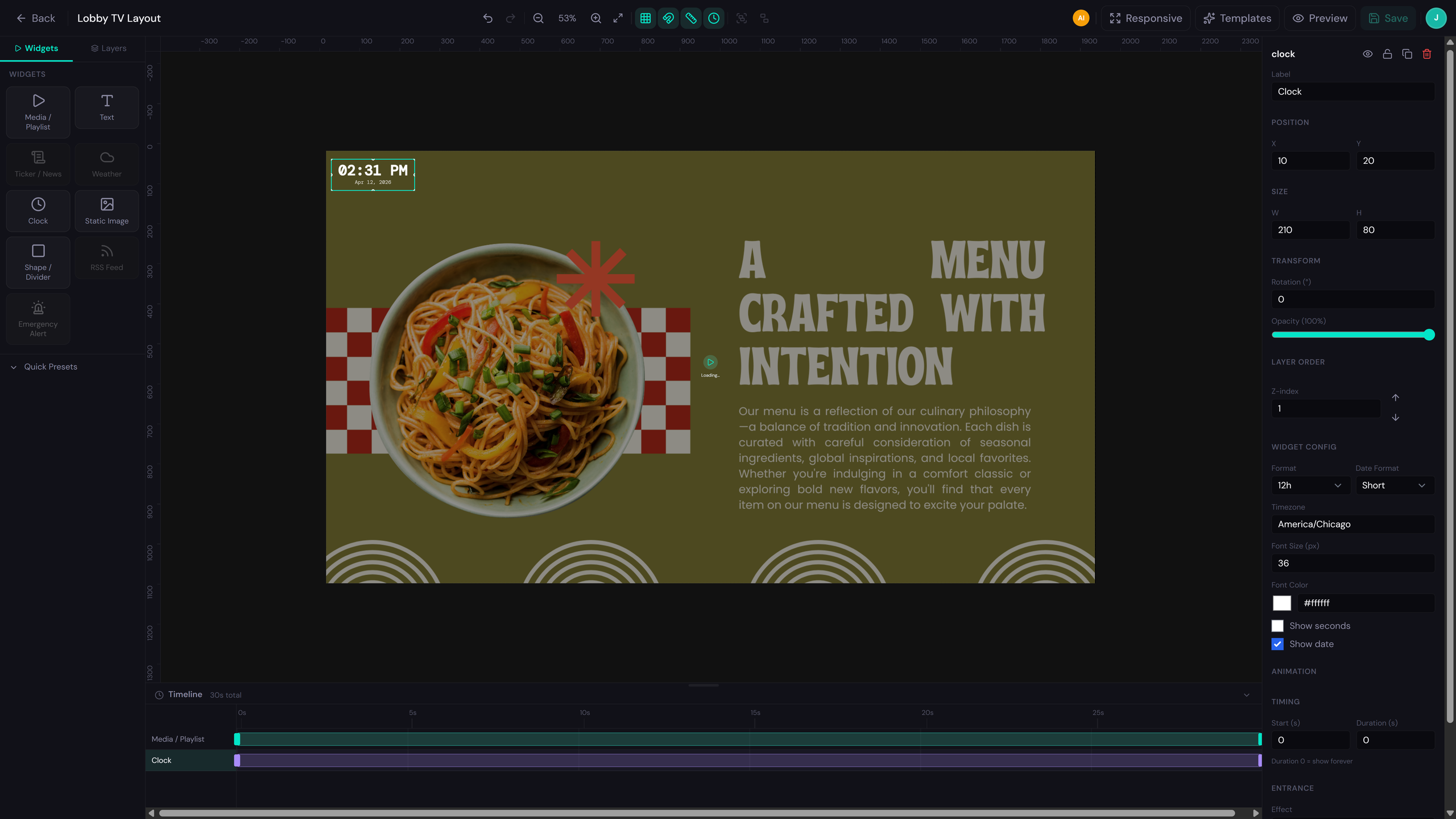 Everuna Design Studio with timeline